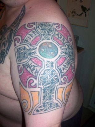 Celtic Cross On Shoulder